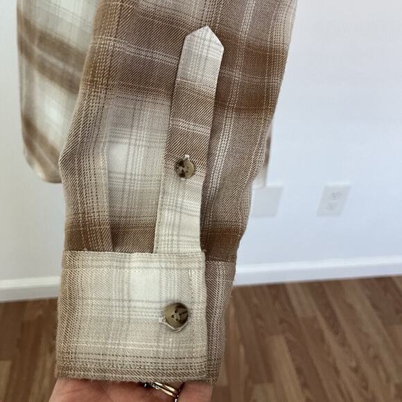 Abercrombie & Fitch Womens Plaid Oversized Flannel Shirt Size XS Pockets Country - Picture 6 of 10